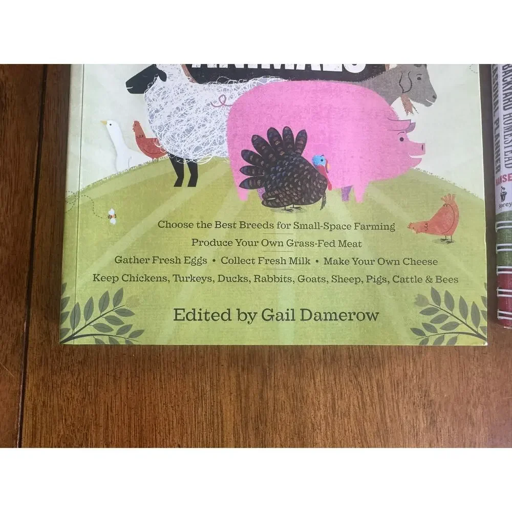 Lot of 2 Backyard Homestead Farm Animals Book & Seasonal Planner Storey